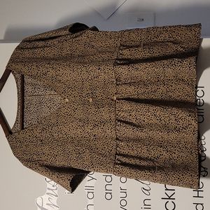SHEIN 2xl leopard print top